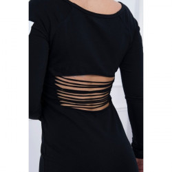 Šaty Ragged MI8828 čierne Univerzálna Čierna #3