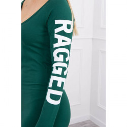 Šaty Ragged MI8828 zelené Univerzálna Zelená #3