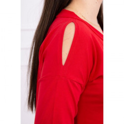 Šaty s grafikou 3D s perličkami červené Univerzálna Pudrová ružová #3
