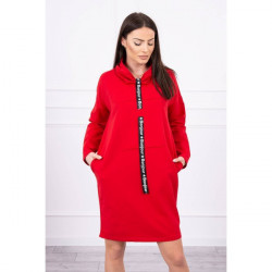 Šaty s kapucňou Bonjour MI0153 červené Univerzálna Červená