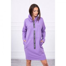 Šaty s kapucňou Bonjour MI0153 fialové Univerzálna Fialová
