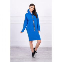 Šaty s kapucňou Bonjour MI0153 modré Univerzálna Modrá #1