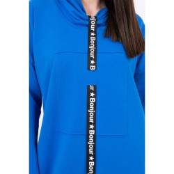 Šaty s kapucňou Bonjour MI0153 modré Univerzálna Modrá #3