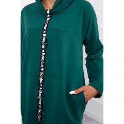 Šaty s kapucňou Bonjour MI0153 zelené Univerzálna Zelená #3