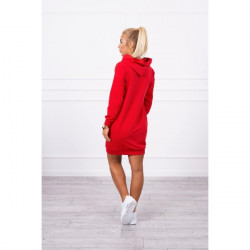 Šaty s kapucňou MI67292 červené Univerzálna Červená #2