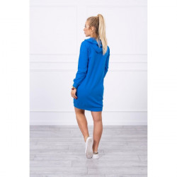 Šaty s kapucňou MI67292 modré Univerzálna Modrá #2