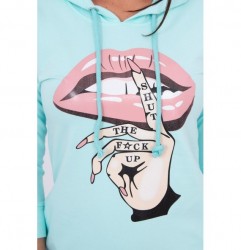 Šaty s predĺženou zadnou stranou a farebnou potlačou v predu MI64632 mätové, Uni, Mäta #3