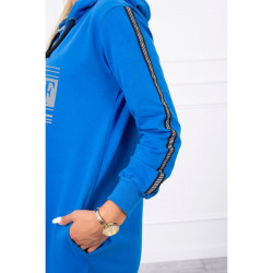 Šaty s reflexnou potlačou azurovo modré Univerzálna Modrá #3