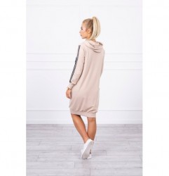 Šaty s reflexnou potlačou béžové Univerzálna Béžová #2