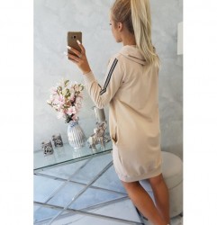 Šaty s reflexnou potlačou béžové Univerzálna Béžová #6
