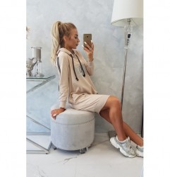 Šaty s reflexnou potlačou béžové Univerzálna Béžová #7