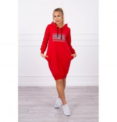 Šaty s reflexnou potlačou červené Univerzálna Červená #2