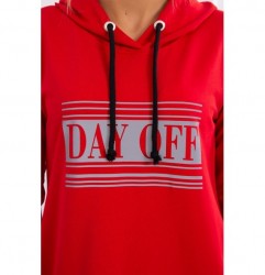 Šaty s reflexnou potlačou červené Univerzálna Červená #3