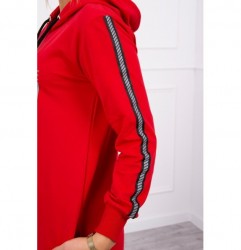 Šaty s reflexnou potlačou červené Univerzálna Červená #4