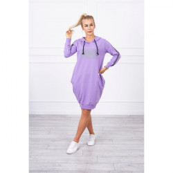 Šaty s reflexnou potlačou fialové Univerzálna Fialová #1