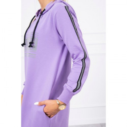 Šaty s reflexnou potlačou fialové Univerzálna Fialová #2