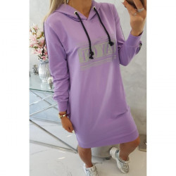 Šaty s reflexnou potlačou fialové Univerzálna Fialová #5