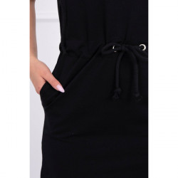Šaty s vreckami a kapucňou MI8982 čierne, Uni, Čierna #3