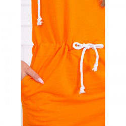 Šaty s vreckami a kapucňou MI8982 oranžové, Uni, Oranžová #3