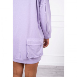 Šaty s vreckom MI9109 fialové Univerzálna Fialová #4