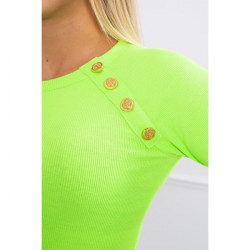 Tričko s ozdobnými gombíkmi MI5197 zelené, Uni, Zelená #2