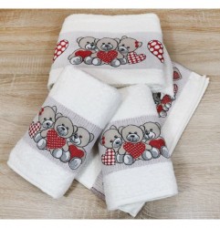 Uterák Medvedík 5 ks Made in Italy, 2 ks 40x60 cm, 2 ks 60x100 cm, 1 ks 100x150 cm Béžová #1