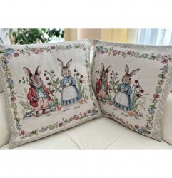 Veľkonočná gobelínová obliečka na vankúš 42x42 cm MIGD018 Viacfarebná 42x42 cm #1