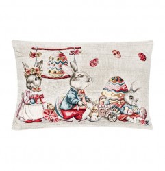 Veľkonočná gobelínová obliečka na vankúš Chenille IT116 Viacfarebná 42x42 cm #1