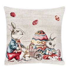Veľkonočná gobelínová obliečka na vankúš Chenille IT116 Viacfarebná 42x42 cm #2