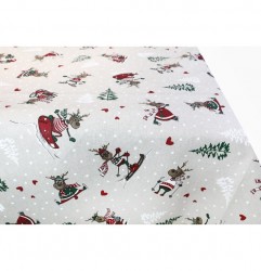 Vianočná dekoračná látka Sobík, š. 140 cm Viacfarebná Šírka 140 cm #2