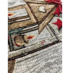 Vianočná gobelinová obliečka na vankúš Škriatkovia 42x42 cm Chenille IT020 Viacfarebná 42x42 cm #7
