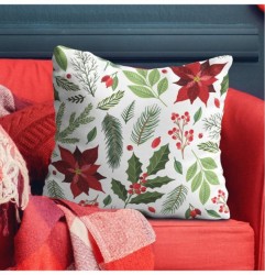 Vianočná obliečka na vankúš Vianočná ruža MIG1091 40x40 cm Viacfarebná #4