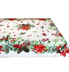 Vianočný obrus biely digitálna potlač 140x180 cm Made in Italy Biela 140x180 cm #1