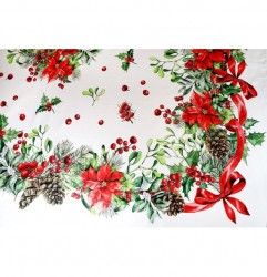 Vianočný obrus biely digitálna potlač 140x180 cm Made in Italy Biela 140x180 cm #3