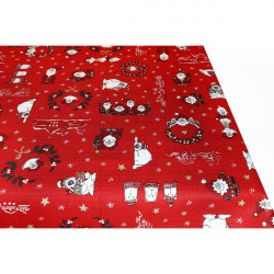 Vianočný obrus Medvedík červený 90x90 cm Made in Italy Červená 90 x 90 cm #1