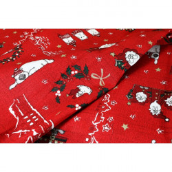 Vianočný obrus Medvedík červený 90x90 cm Made in Italy Červená 90 x 90 cm #2