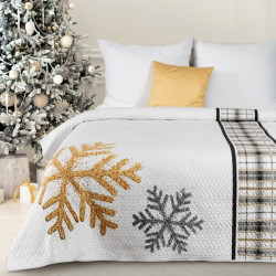 Vianočný zamatový prehoz na posteľ 220x240 cm Viacfarebná