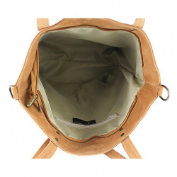 Vojenská zelená kožená kabelka na rameno v úprave semiš 768 MADE IN ITALY Zelená #1