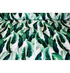 Vzorovaná látka panama stretch palmové lístie MIGD949-3, šírka 150 cm Viacfarebná Šírka 150 cm