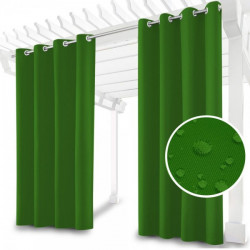Záhradný záves do altánku na krúžkoch MIG143 zelený Zelená 155 x 240 cm #1