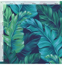 Záhradný záves do altánku na krúžkoch MIGD219 zelené palmové lístie Zelená 155x200 cm #3