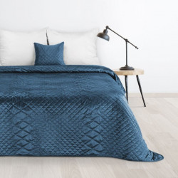 Zamatový prehoz na posteľ Luiz3 modrý new Modrá 170x210 cm