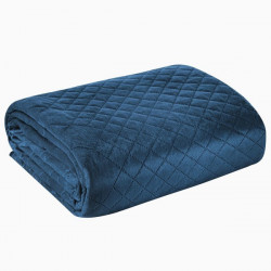 Zamatový prehoz na posteľ Luiz3 modrý new Modrá 170x210 cm #3