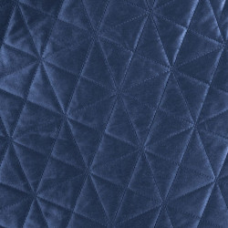 Zamatový prehoz na posteľ Luiz3 tmavomodrý Modrá 200 x 220 cm #1