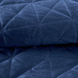 Zamatový prehoz na posteľ Luiz3 tmavomodrý Modrá 200 x 220 cm #2