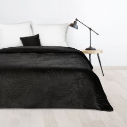 Zamatový prehoz na posteľ Luiz4 čierny new Čierna 220x240 cm