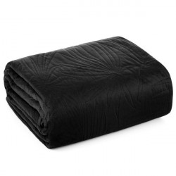 Zamatový prehoz na posteľ Luiz4 čierny new Čierna 220x240 cm #3