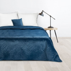 Zamatový prehoz na posteľ Luiz4 modrý new Modrá 220x240 cm