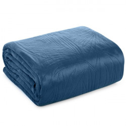 Zamatový prehoz na posteľ Luiz4 modrý new Modrá 220x240 cm #3
