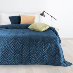 Zamatový prehoz na posteľ Luiz6 modrý new Modrá 220x240 cm